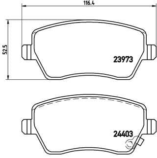 Bremžu uzliku kompl., Disku bremzes BREMBO P 59 050 1