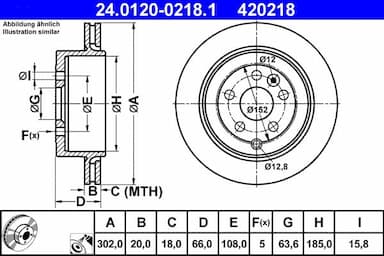 Bremžu diski ATE 24.0120-0218.1 1