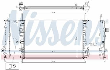 Radiators, Motora dzesēšanas sistēma NISSENS 69252 6