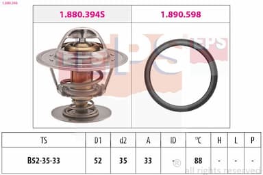 Termostats, Dzesēšanas šķidrums EPS 1.880.394 1