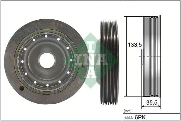 Piedziņas skriemelis, Kloķvārpsta Schaeffler INA 544 0091 10 1