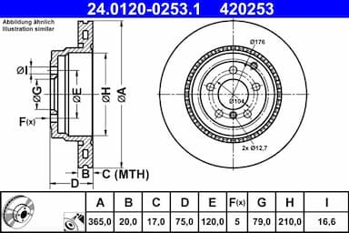 Bremžu diski ATE 24.0120-0253.1 1