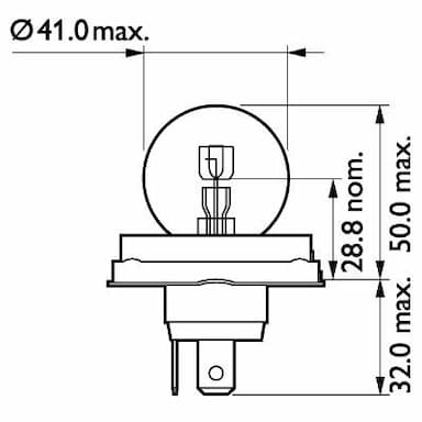 Kvēlspuldze PHILIPS 13620C1 3