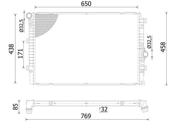 Radiators, Motora dzesēšanas sistēma MAHLE CR 2428 000S 1