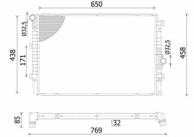 Radiators, Motora dzesēšanas sistēma MAHLE CR 2428 000S 1