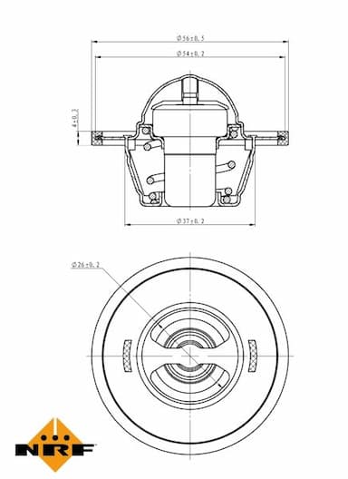 Termostats, Dzesēšanas šķidrums NRF 725104 5