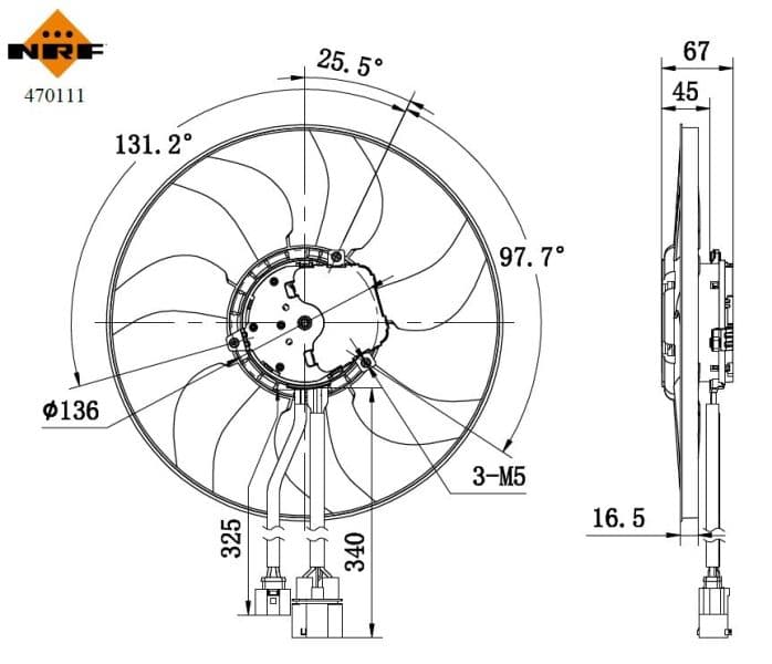 Ventilators, Motora dzesēšanas sistēma NRF 470111 1