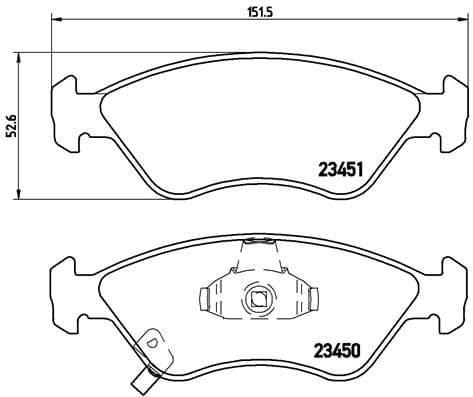 Bremžu uzliku kompl., Disku bremzes BREMBO P 30 007 1