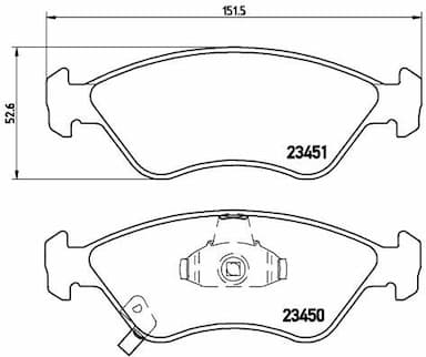 Bremžu uzliku kompl., Disku bremzes BREMBO P 30 007 1