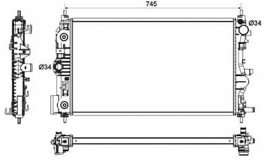 Radiators, Motora dzesēšanas sistēma NRF 53131 1