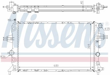 Radiators, Motora dzesēšanas sistēma NISSENS 63249A 5