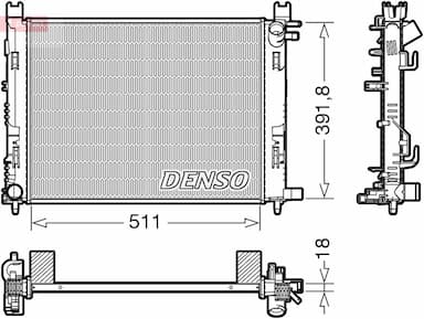 Radiators, Motora dzesēšanas sistēma DENSO DRM37002 1