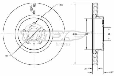 Bremžu diski TOMEX Brakes TX 73-13 1