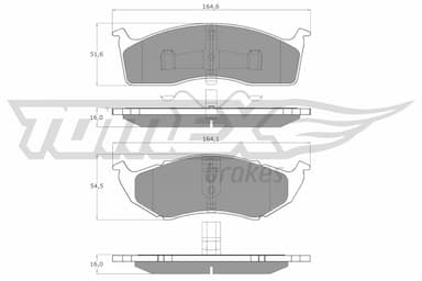 Bremžu uzliku kompl., Disku bremzes TOMEX Brakes TX 15-34 1