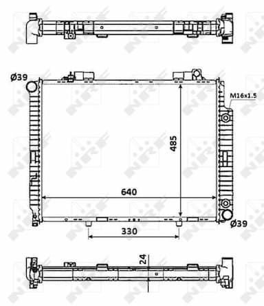 Radiators, Motora dzesēšanas sistēma NRF 53945 4