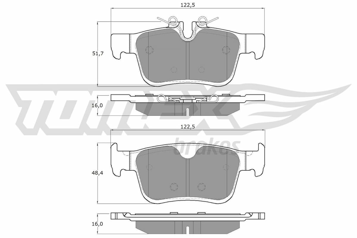 Bremžu uzliku kompl., Disku bremzes TOMEX Brakes TX 18-87 1