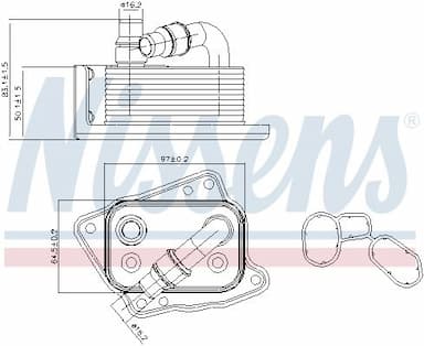 Eļļas radiators, Motoreļļa NISSENS 90688 6