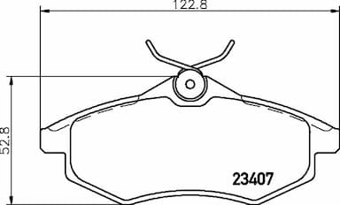 Bremžu uzliku kompl., Disku bremzes HELLA 8DB 355 010-161 1