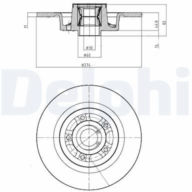 Bremžu diski DELPHI BG9026RS 1