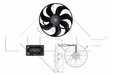 Ventilators, Motora dzesēšanas sistēma NRF 47397 1