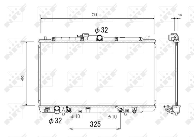 Radiators, Motora dzesēšanas sistēma NRF 53744 1