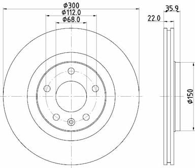 Bremžu diski HELLA 8DD 355 128-391 4