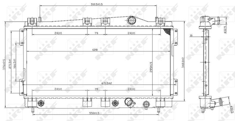 Radiators, Motora dzesēšanas sistēma NRF 53955 1