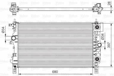 Radiators, Motora dzesēšanas sistēma VALEO 701541 1