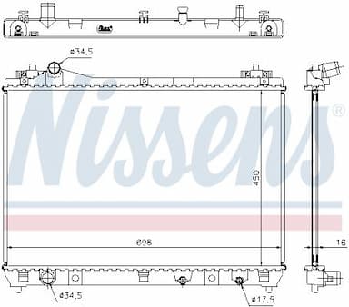 Radiators, Motora dzesēšanas sistēma NISSENS 64201 6