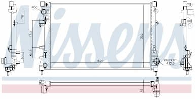 Radiators, Motora dzesēšanas sistēma NISSENS 617859 2