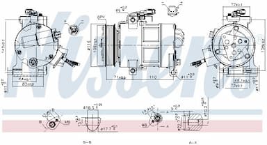Kompresors, Gaisa kond. sistēma NISSENS 890249 1