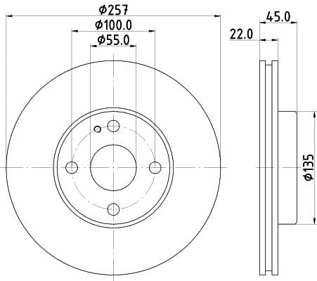 Bremžu diski HELLA PAGID 8DD 355 103-181 1