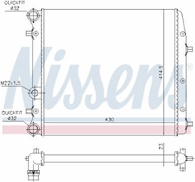 Radiators, Motora dzesēšanas sistēma NISSENS 652691 6