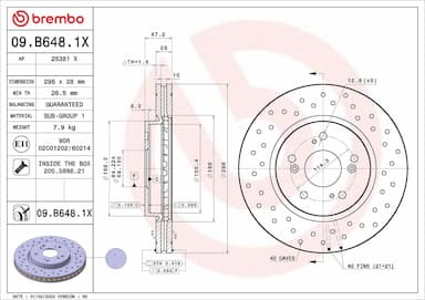 Bremžu diski BREMBO 09.B648.1X 1