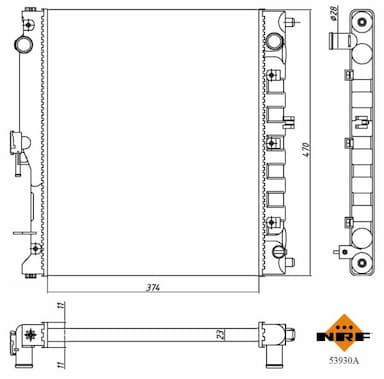 Radiators, Motora dzesēšanas sistēma NRF 53930A 5