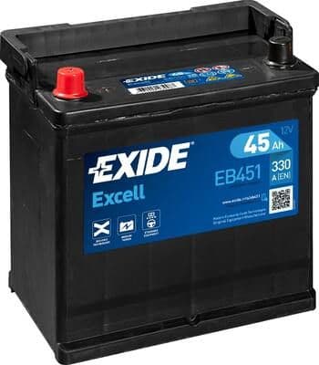 Startera akumulatoru baterija EXIDE EB451 1