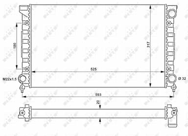 Radiators, Motora dzesēšanas sistēma NRF 539501 4