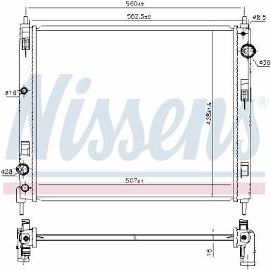 Radiators, Motora dzesēšanas sistēma NISSENS 606119 5