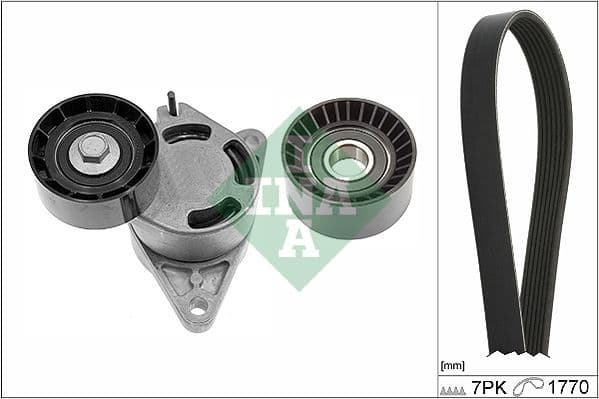 Ķīļrievu siksnu komplekts Schaeffler INA 529 0136 10 1