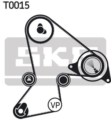 Zobsiksnas komplekts SKF VKMA 06214 2