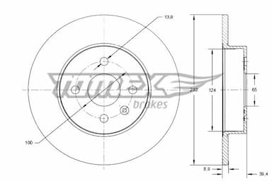 Bremžu diski TOMEX Brakes TX 71-63 1