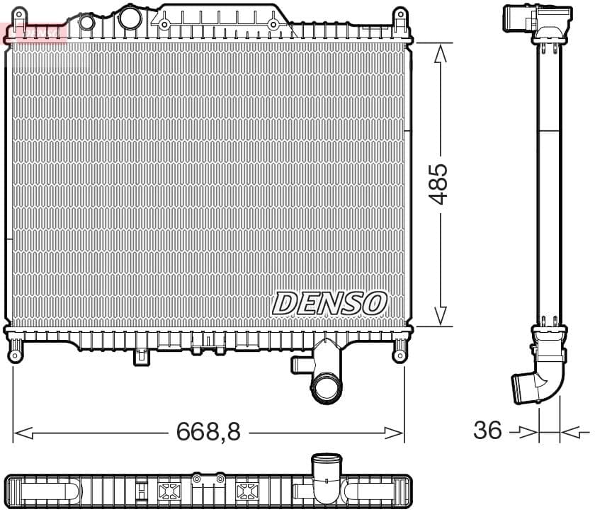 Radiators, Motora dzesēšanas sistēma DENSO DRM14003 1