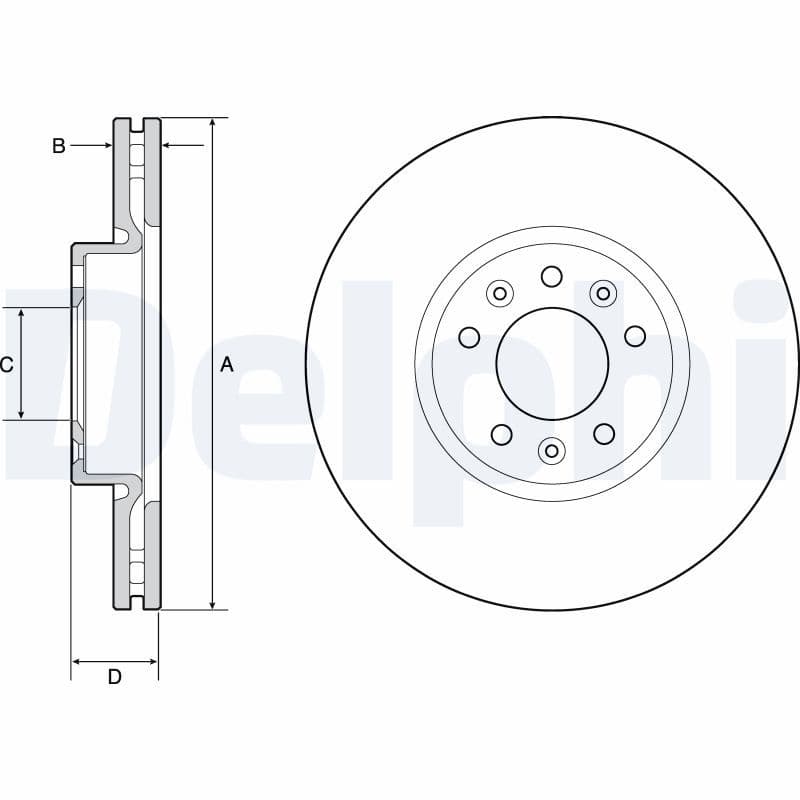 Bremžu diski DELPHI BG4805C 1