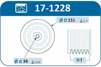 Piedziņas skriemelis, Kloķvārpsta IJS GROUP 17-1228 2