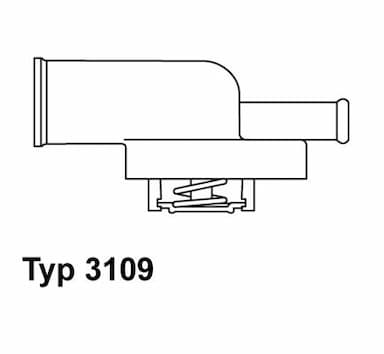 Termostats, Dzesēšanas šķidrums BorgWarner (Wahler) 3109.87D 1