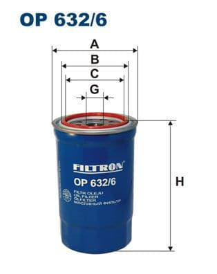 Eļļas filtrs FILTRON OP 632/6 1