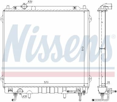 Radiators, Motora dzesēšanas sistēma NISSENS 67482 6