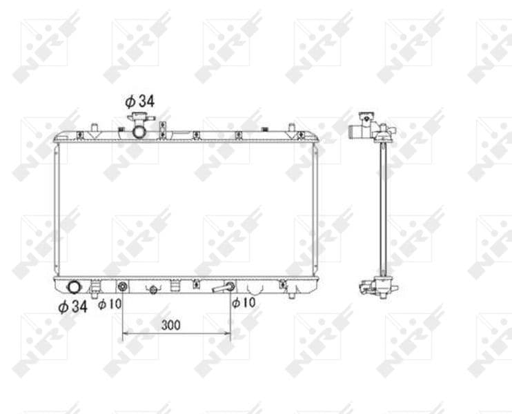 Radiators, Motora dzesēšanas sistēma NRF 53580 1