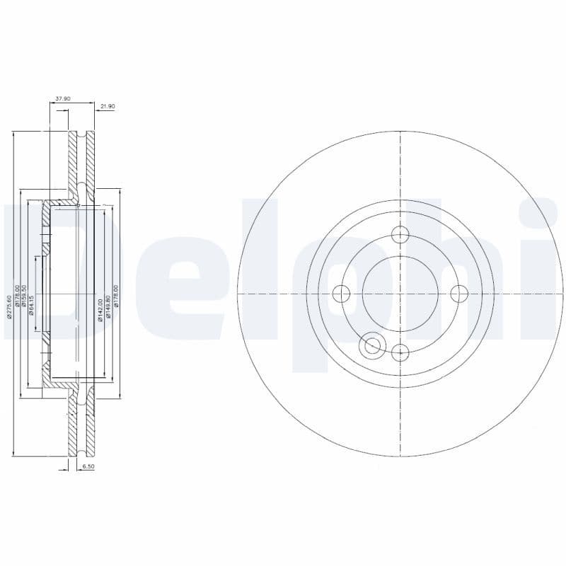 Bremžu diski DELPHI BG3661C 1