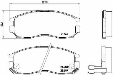 Bremžu uzliku kompl., Disku bremzes BREMBO P 54 014 1